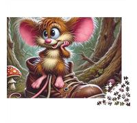 Cartoon Mouse in Boot_1 Jigsaw Puzzle Beasts 1000 Pieces Extra-thick Cardboard Eco-friendly for Couples Logic Gift 70x50cm/1000pcs