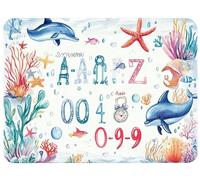 Cartoon Mouse Mat 340x280x3mm Ocean Mouse Pad, Thick Non-Slip Rubber Base Desk Mat and Stitched Edge, Optimised Gaming Sensors Mousepad Office Accessorie for Home Computers Learning Laptop PC,Model470