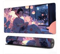 Cartoon Mouse Pad 1600 x 800 x 3 mm XXL Desk Mat Japan Mouse Mat, Extended Japanese Mousepad Large Desk Pad with Non-Slip Base and Stitched Edge Office Accessories for Home Gaming Work Laptop,Model529