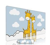 Cartoon Mouse Pad Large Gaming Keyboard Pads 47.2x23.6x0.12 inch Computer Full Desk Mat Waterproof with Rubber Base Non-Slip xxl Giraffe Laptop Mat Gaming Accessories with Stitched Edges Office w-4535