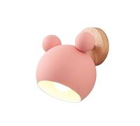 Cartoon Mouse Shape Wall Light Nordic Creative Nursery Wall Sconces Adjustable Wall Mounted Lighting Fixture for Princess Bedroom Bedside Living Room Corridor Staircase
