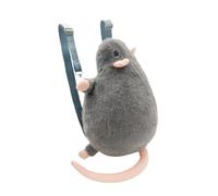 Cartoon Mouse Shaped Plush Backpack, Adjustable Strap Animal Rat Backpack for Girls Women Lightweight and Cozy for School, Shopping and Daily Outdoor Trips (M)