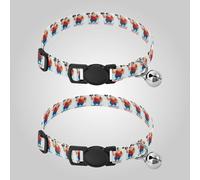 Cartoon Muscular Guy Funny Dog Collars Small Size Adjustable Dog Collar for Female Dogs 2 Pack