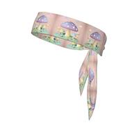 Cartoon Mushroom Headbands for Women Or Man - Sweat Band with Adjustable for Running, Yoga, Gym and Sports
