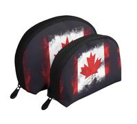 Cartoon mushroom Moon Cosmetic Bag, Travel Makeup Pouch, Portable Waterproof Cosmetic Pouch for Girls Women., Canadian Flag, One Size