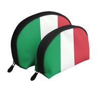 Cartoon mushroom Moon Cosmetic Bag, Travel Makeup Pouch, Portable Waterproof Cosmetic Pouch for Girls Women., Italy Flag, One Size