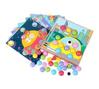 Cartoon Mushroom Puzzle Toy Sensory Peg Board Educational Teaching Toy Kindergarten Kids Developmental Pegged Puzzle Wooden