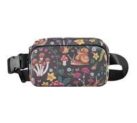 Cartoon Mushroom Snail Black Women Fanny Packs Waterproof Hip Bag Belt Pouch Cute Travel Waist Pack for Men, Cartoon Mushroom Snail Black, 8 x 5.3 x 2.3 inch, Funny Cute, Cartoon Mushroom Snail Black