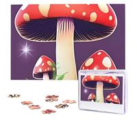Cartoon Mushroom Wooden Puzzles 1000 Pieces Personalized Jigsaw Puzzle For Adults Interesting Custom Photo Puzzles Gift For Holiday Birthday Wedding Anniversay