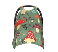 Cartoon Mushrooms Baby Car Seat Canopy Cover, Multi Use Breathable Nursing Breastfeeding Covers for Mom Soft Stroller Sun Shade Newborn Shower Gift