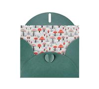 Cartoon Mushrooms print Double sided pearl thank-you card, party invitation card, fit for all occasions