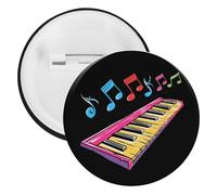 Cartoon Music Notes Piano Keys Brooch Pins Personalized Tinplate Badges Cute Lapel Pin Party Decorations 1PCS