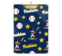Cartoon Navy Baseball Man A4 Horizontal clipboard Transparent for 5th Grade Classroom Essentials for Teachers Size 9 x 12