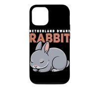 Cartoon Netherland Dwarf Rabbit Animal Lover Cute Rabbits Case for iPhone 12/12 Pro