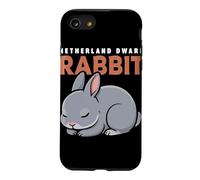 Cartoon Netherland Dwarf Rabbit Animal Lover Cute Rabbits Case for iPhone SE (2020) / 7/8
