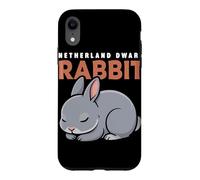 Cartoon Netherland Dwarf Rabbit Animal Lover Cute Rabbits Case for iPhone XR