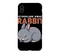 Cartoon Netherland Dwarf Rabbit Animal Lover Cute Rabbits Case for iPhone XS Max