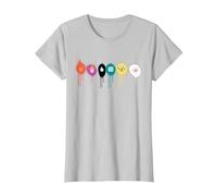 Cartoon Network Adventure Time Icon Melt T-Shirt, Women, Silver Grey, 3X-Large