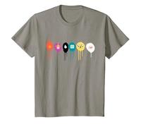 Cartoon Network Adventure Time Icon Melt T-Shirt, Youth, Slate Grey, Large