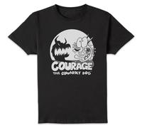 Cartoon Network Courage The Cowardly Dog Spotlight Men's T-Shirt - Black | Size: Small Cartoon Network Black S