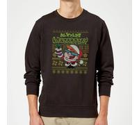 Cartoon Network Dexter's Lab Pattern Christmas Jumper - Black | Size: Large Cartoon Network Black L
