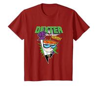 Cartoon Network Dexter's Laboratory Power Pose T-Shirt, Youth, Cranberry Red, Small
