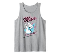 Cartoon Network Johnny Bravo Man I'm Pretty Tank Top, Men, Heather Grey, Large