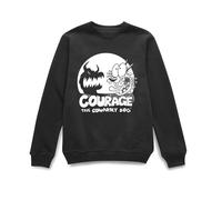 Cartoon Network Official Courage The Cowardly Dog Spotlight Sweatshirt - Black Cartoon Network Black One Size