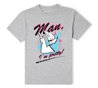Cartoon Network Official Johnny Bravo Man I'm Pretty T-Shirt - Grey | Size: Medium Cartoon Network Grey M