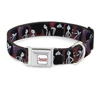 Cartoon Network Pet Collar, Dog Collar Metal Seatbelt Buckle, Adventure Time Marceline Poses Collage Reds, 9.5 to 13 Inches 1.0 Inch Wide