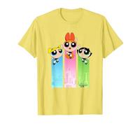 Cartoon Network Powerpuff Girls Tropical Flight T-Shirt, Men, Lemon Yellow, X-Large