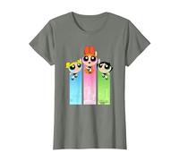 Cartoon Network Powerpuff Girls Tropical Flight T-Shirt, Women, Olive Heather, Small