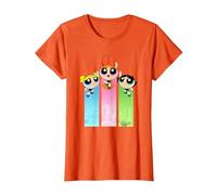 Cartoon Network Powerpuff Girls Tropical Flight T-Shirt, Women, Orange, Medium