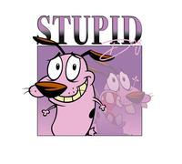 Cartoon Network Spin-Off Courage The Cowardly Dog 90's Photoshoot T-Shirt - White - S