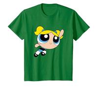 Cartoon Network The Powerpuff Girls Bubble T-Shirt, Youth, Kelly Green, Medium