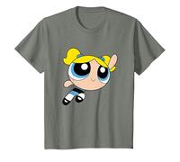 Cartoon Network The Powerpuff Girls Bubble T-Shirt, Youth, Olive Heather, Medium