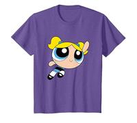 Cartoon Network The Powerpuff Girls Bubble T-Shirt, Youth, Purple Heather, Medium