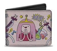 Cartoon Network Wallet, Bifold, Adventure Time Marceline and Princess Bubblegum Collage, Vegan Leather