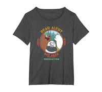 Cartoon Network We Bare Bears Bear Alert T-Shirt, Women's Plus, Dark Heather Grey, 4X