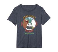 Cartoon Network We Bare Bears Bear Alert T-Shirt, Women's Plus, Heather Blue, 2X