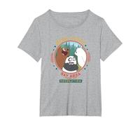 Cartoon Network We Bare Bears Bear Alert T-Shirt, Women's Plus, Heather Grey, 1X