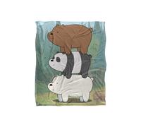 Cartoon Network We Bare Bears Bear Stack Silky Touch Super Soft Throw Blanket 152 X 127 cm in White Cartoon Network White 152 X 127 cm