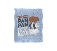 Cartoon Network We Bare Bears Grizz Pan Pan Ice Bear Silky Touch Super Soft Throw Blanket 152 X 127 cm in White Cartoon Network White 152 X 127 cm