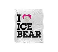 Cartoon Network We Bare Bears Heart Ice Bear Silky Touch Super Soft Throw Blanket 152 X 127 cm in White Cartoon Network White 152 X 127 cm
