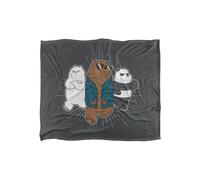 Cartoon Network We Bare Bears Jacket Silky Touch Super Soft Throw Blanket 152 X 127 cm in White Cartoon Network White 152 X 127 cm