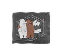 Cartoon Network We Bare Bears Selfie Silky Touch Super Soft Throw Blanket 152 X 127 cm in White Cartoon Network White 152 X 127 cm