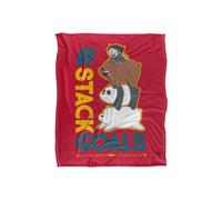 Cartoon Network We Bare Bears Stack Goals Silky Touch Super Soft Throw Blanket 152 X 127 cm in White Cartoon Network White 152 X 127 cm