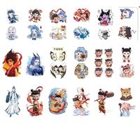 Cartoon Nezha Third Prince Tattoo Sticker Ao Bingshen Leopard Animation Temporary Waterproof Tattoo Sticker
