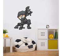 Cartoon Ninja Wall Sticker Kids Bedroom Art Decal Mural (90cm Height x 70cm Width)