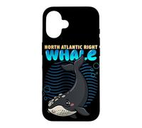 Cartoon North Atlantic Right Whale Sea Animal Cute Whales Case for iPhone 16